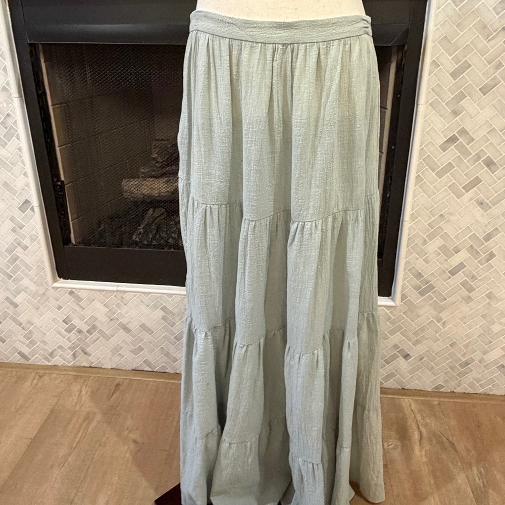 Boho Shein Skirt Gauze Maxi